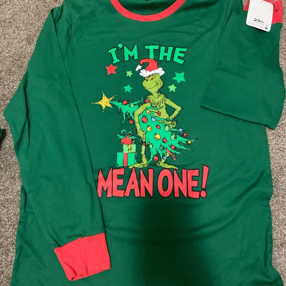 Grinch Dr. Suess Christmas pajama set